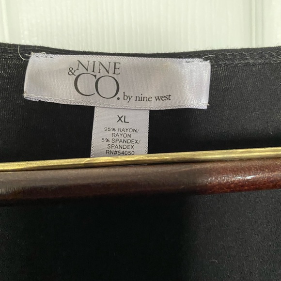 Black Shirt with Tie Back by Nine and Co XL - Picture 3 of 3